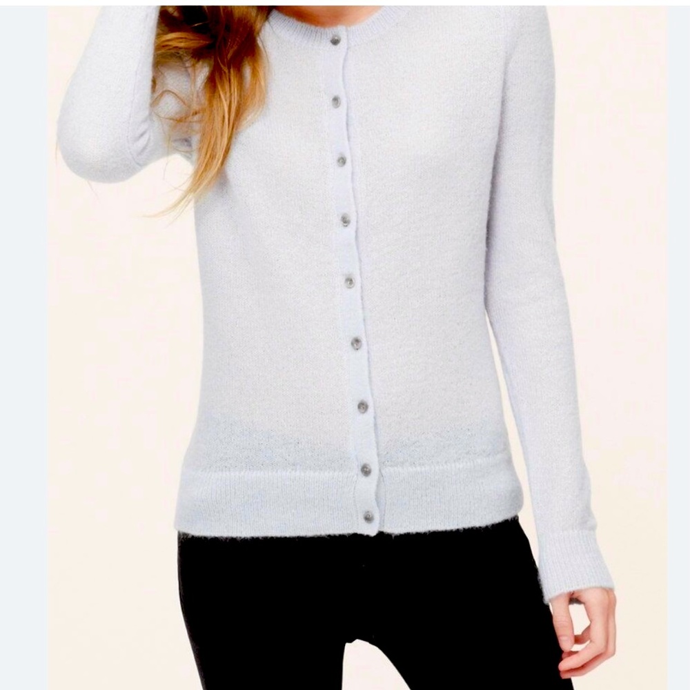 Ann Taylor LOFT ribbed back cardigan sweater. Mohair blend.